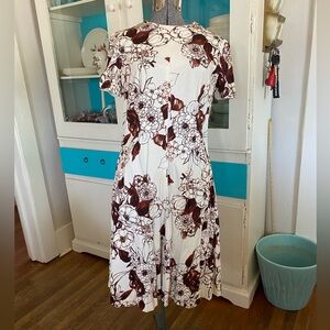 1960’s brown and white a-line dress